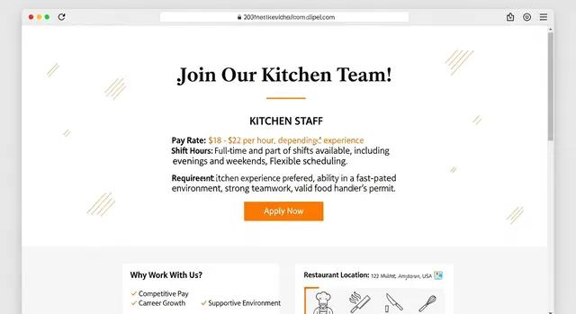 Yum Cha Palace - Recruitment Page Preview